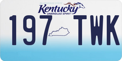 KY license plate 197TWK