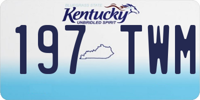 KY license plate 197TWM