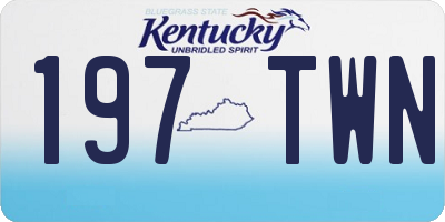 KY license plate 197TWN