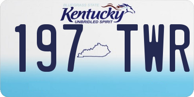 KY license plate 197TWR