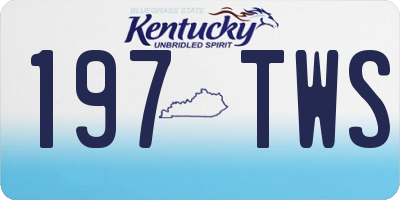 KY license plate 197TWS