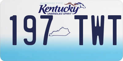 KY license plate 197TWT