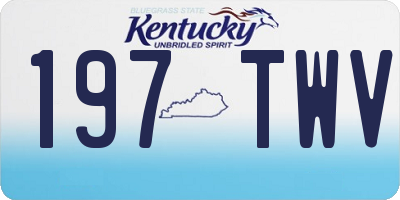 KY license plate 197TWV