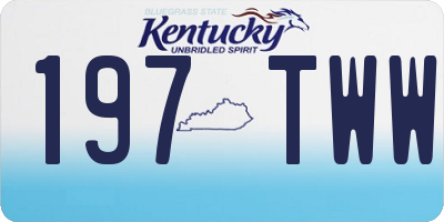 KY license plate 197TWW