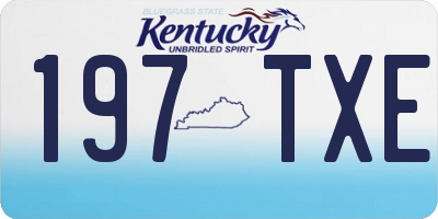 KY license plate 197TXE