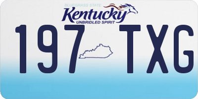 KY license plate 197TXG