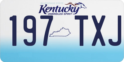 KY license plate 197TXJ