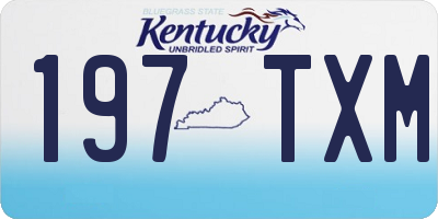 KY license plate 197TXM