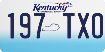 KY license plate 197TXO