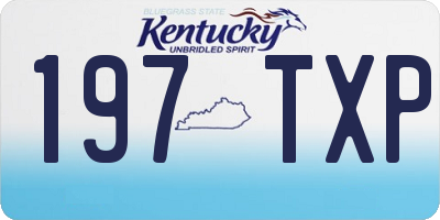 KY license plate 197TXP