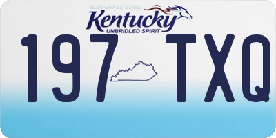 KY license plate 197TXQ