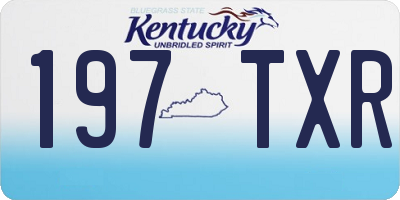 KY license plate 197TXR