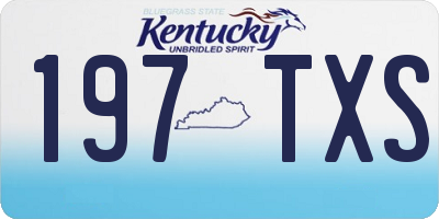 KY license plate 197TXS