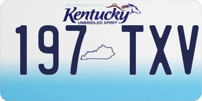 KY license plate 197TXV