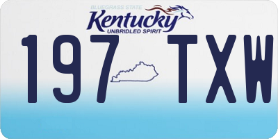 KY license plate 197TXW
