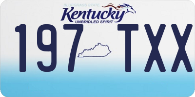 KY license plate 197TXX