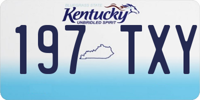 KY license plate 197TXY