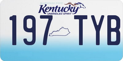 KY license plate 197TYB