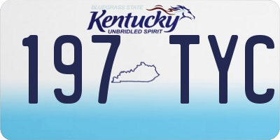 KY license plate 197TYC