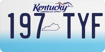 KY license plate 197TYF