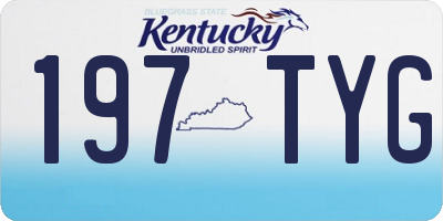 KY license plate 197TYG