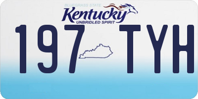 KY license plate 197TYH