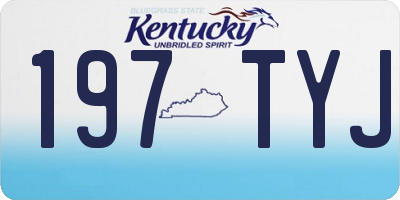 KY license plate 197TYJ