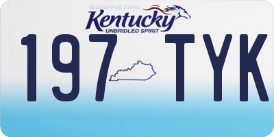 KY license plate 197TYK