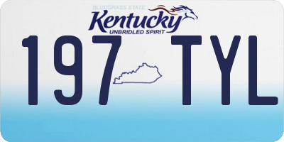 KY license plate 197TYL