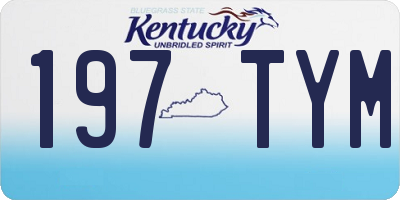 KY license plate 197TYM