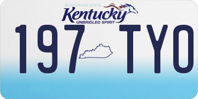 KY license plate 197TYO
