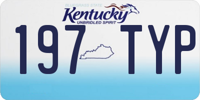 KY license plate 197TYP