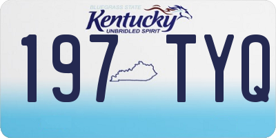 KY license plate 197TYQ