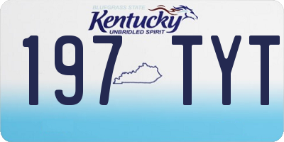 KY license plate 197TYT