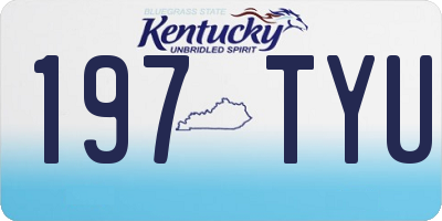 KY license plate 197TYU