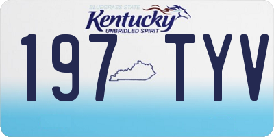 KY license plate 197TYV
