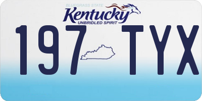 KY license plate 197TYX