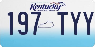 KY license plate 197TYY