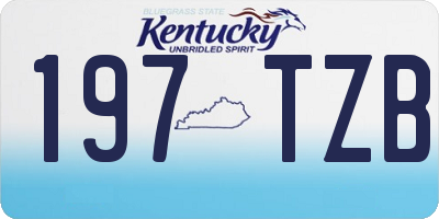 KY license plate 197TZB