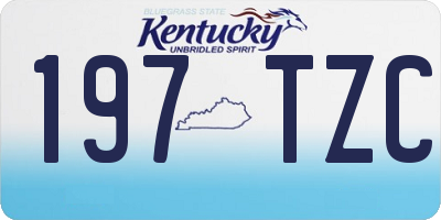 KY license plate 197TZC