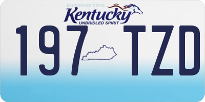 KY license plate 197TZD