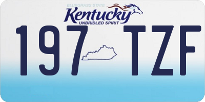 KY license plate 197TZF