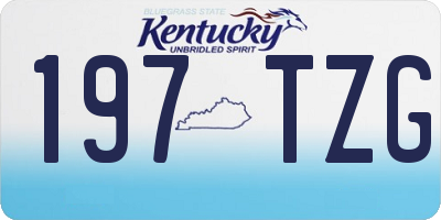 KY license plate 197TZG