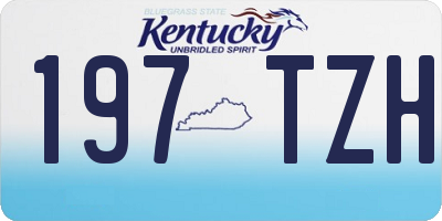 KY license plate 197TZH