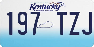 KY license plate 197TZJ