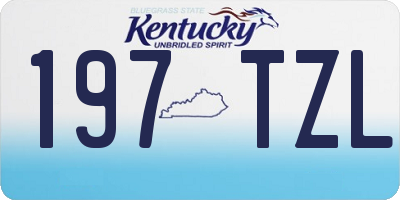 KY license plate 197TZL