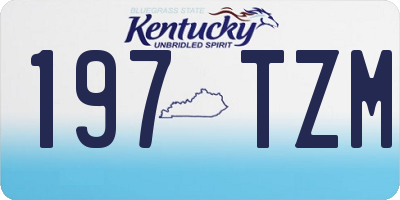KY license plate 197TZM