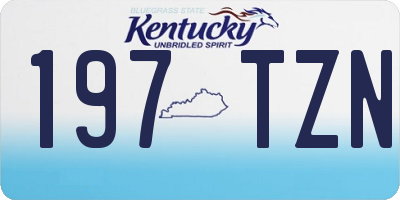 KY license plate 197TZN