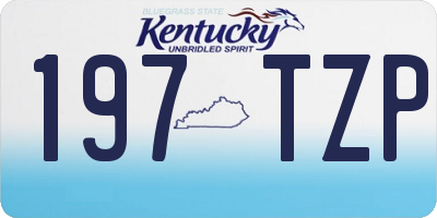 KY license plate 197TZP