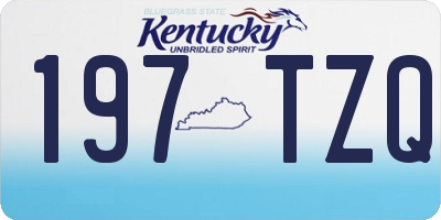 KY license plate 197TZQ